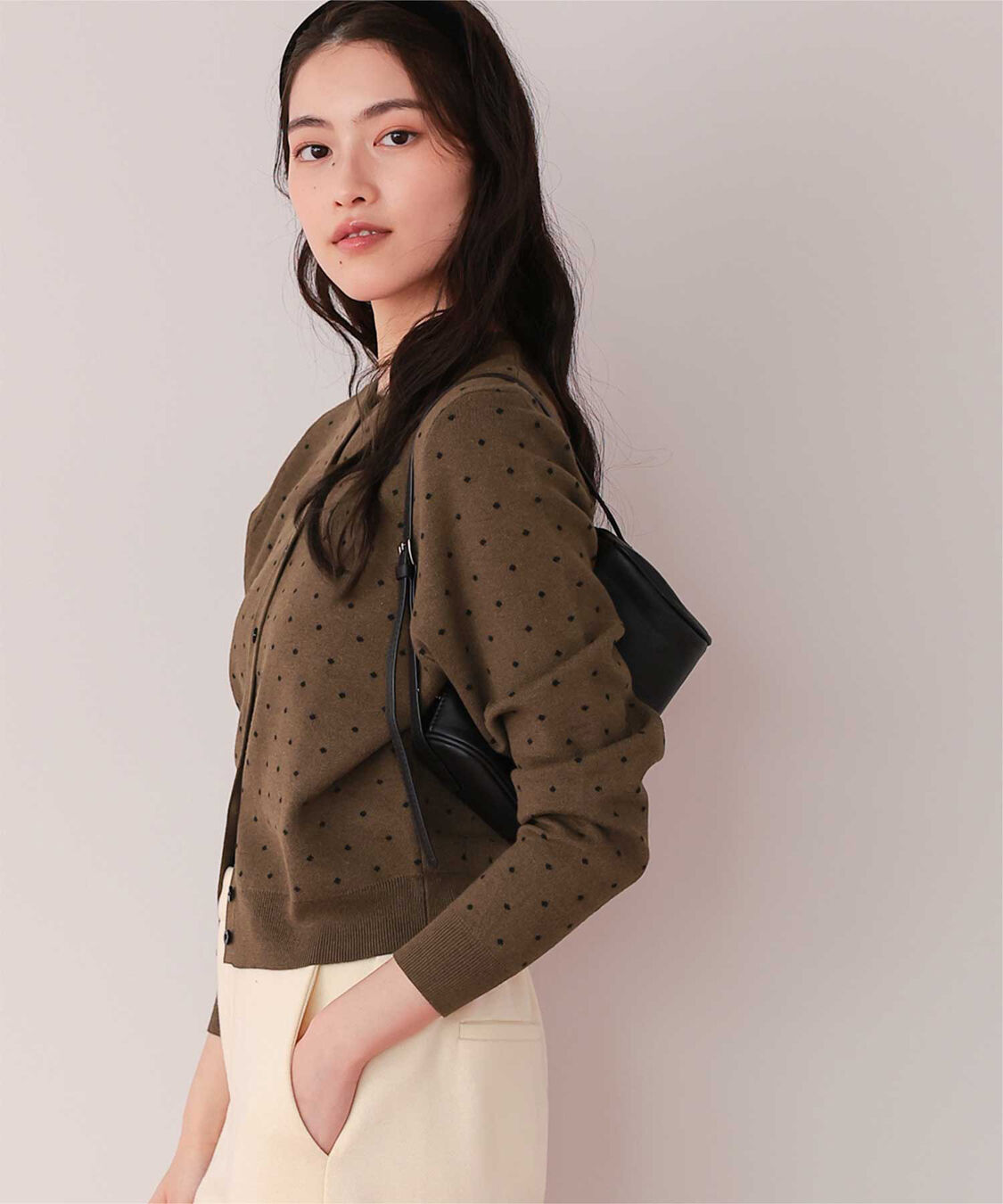 titivate「ドットジャガードニットカーディガン」|ニット・セーター|