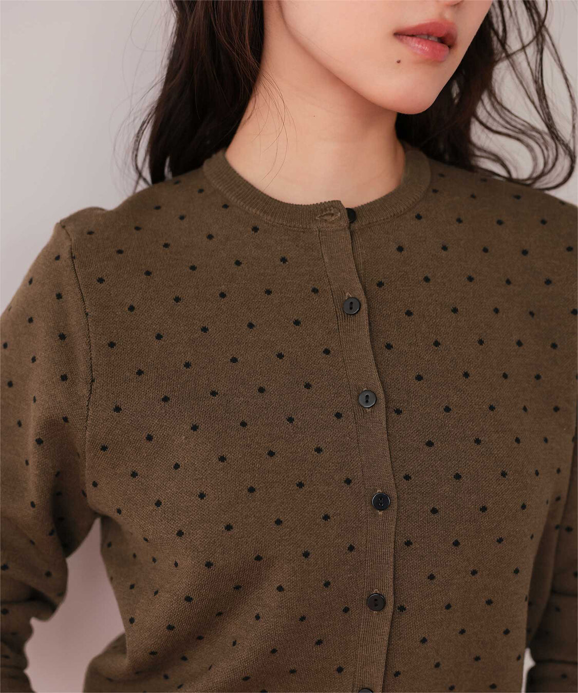 titivate「ドットジャガードニットカーディガン」|ニット・セーター|
