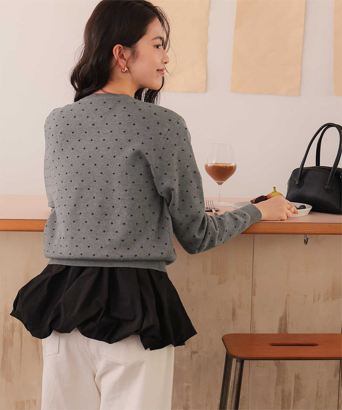titivate「ドットジャガードニットカーディガン」|ニット・セーター|