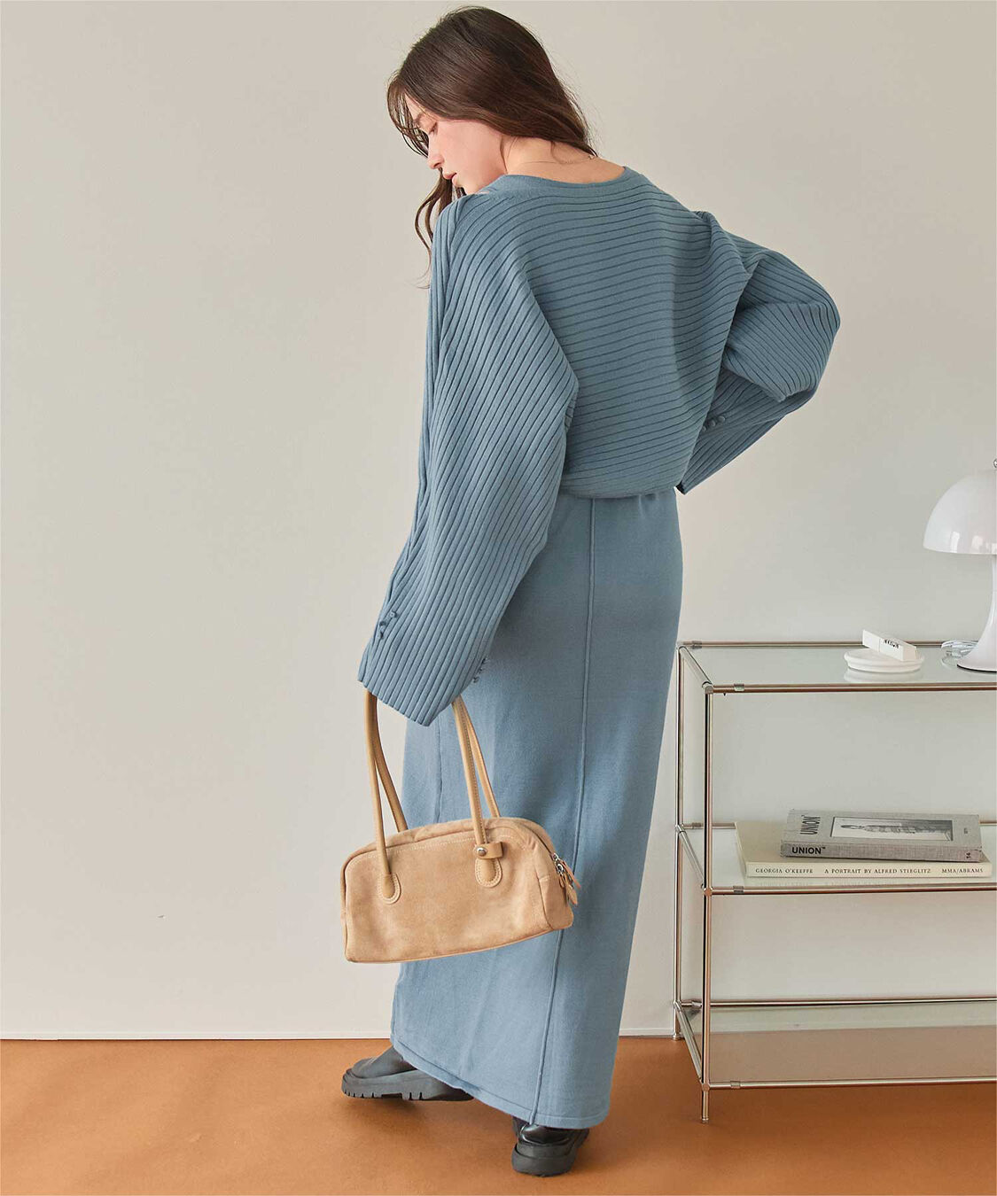 titivate「カシュクールリブトップスニットセットワンピース」|ワンピース|