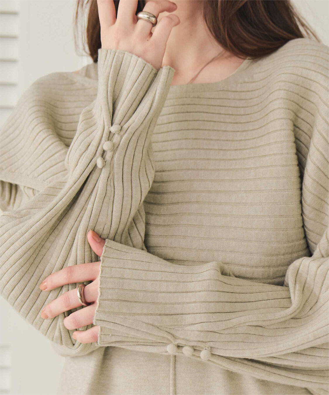 titivate「カシュクールリブトップスニットセットワンピース」|ワンピース|