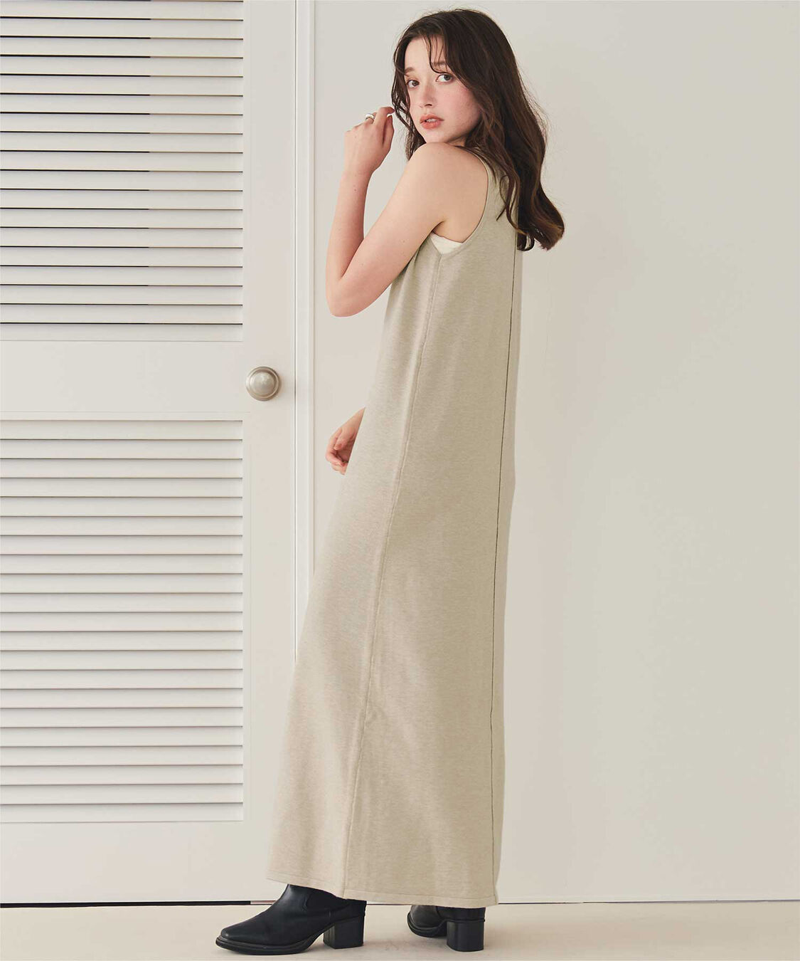 titivate「カシュクールリブトップスニットセットワンピース」|ワンピース|