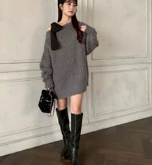  「メリーカールチュニックニット」|ニット・セーター|