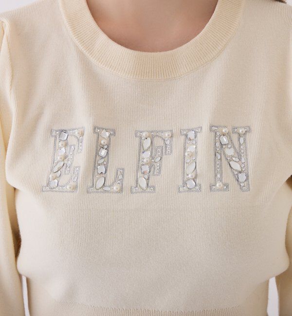  「キラキラビジューロゴニット」|ニット・セーター|