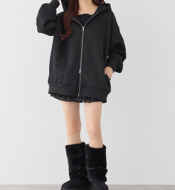  「ロゴグリッターパーカー」|プルオーバー|