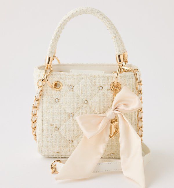  「チャーム付きキルティングミニバッグ」|ショルダー・メッセンジャー|