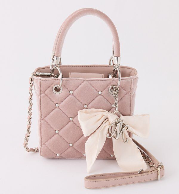  「チャーム付きキルティングミニバッグ」|ショルダー・メッセンジャー|