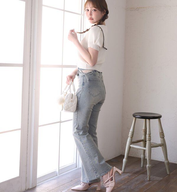  「セーラー半袖ニット」|ニット・セーター|