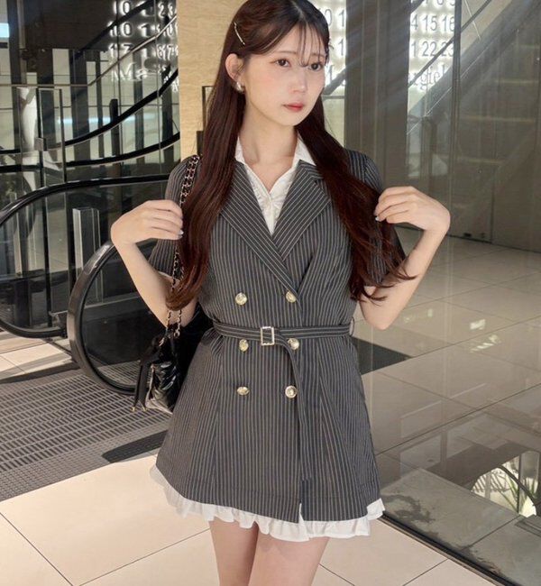  「【ohana企画】ジャケットミニワンピース」|その他|