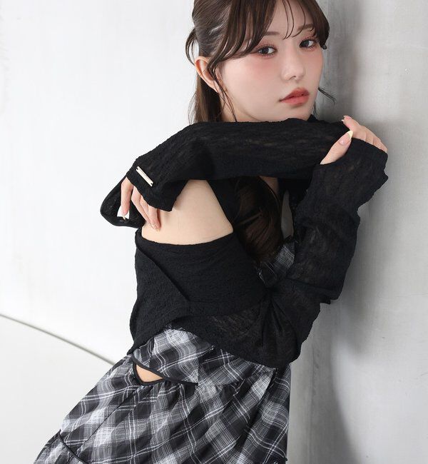  「【SMサイズ展開あり】サイドカットリボンロングキャミワンピース」|ワンピース|