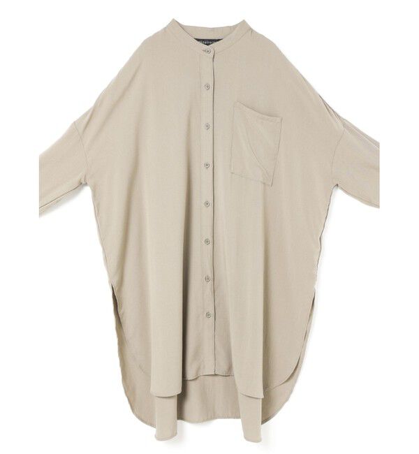 mizuiro ind「mizuiro ind  バンドカラーロングシャツ」|ワンピース|