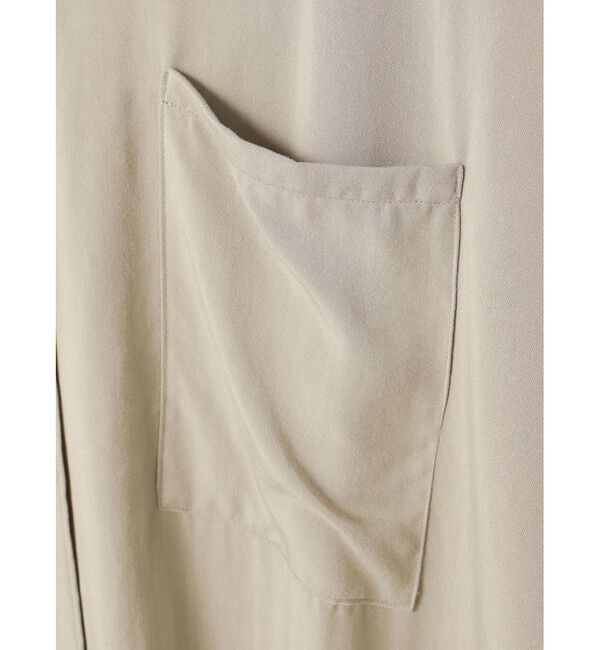 mizuiro ind「mizuiro ind  バンドカラーロングシャツ」|ワンピース|