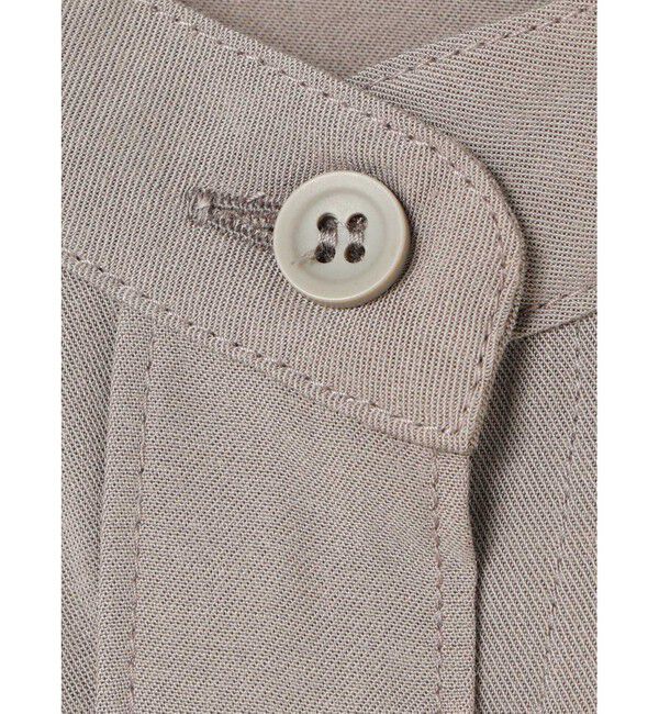 mizuiro ind「mizuiro ind  バンドカラーロングシャツ」|ワンピース|