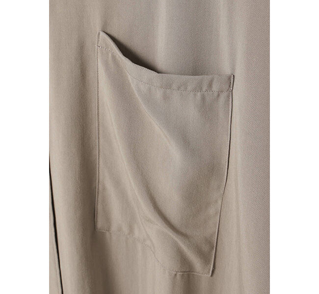 mizuiro ind「mizuiro ind  バンドカラーロングシャツ」|ワンピース|