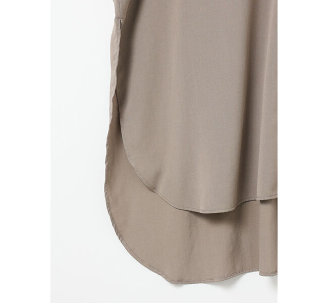 mizuiro ind「mizuiro ind  バンドカラーロングシャツ」|ワンピース|