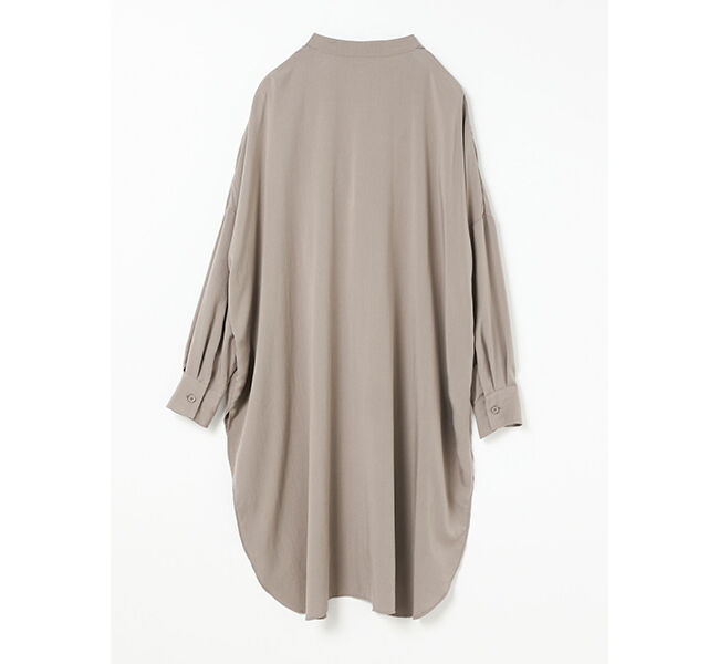 mizuiro ind「mizuiro ind  バンドカラーロングシャツ」|ワンピース|