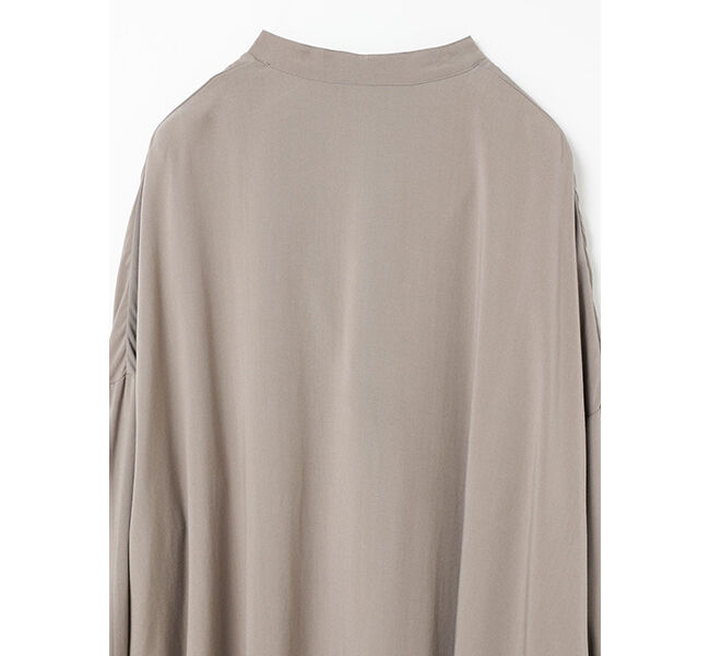 mizuiro ind「mizuiro ind  バンドカラーロングシャツ」|ワンピース|