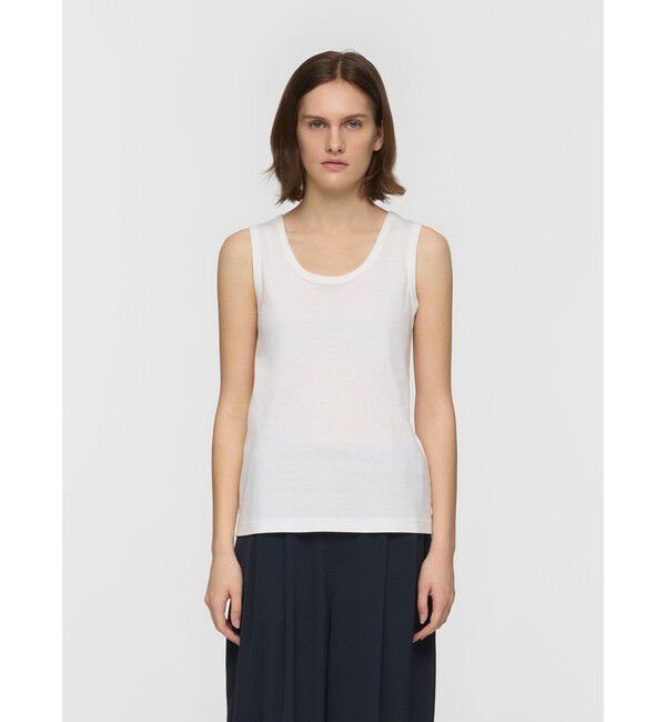 mizuiro ind「mizuiro ind ベーシックタンクトップ」|Tシャツ・カットソー|オフホワイト