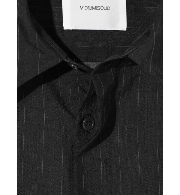 MIDIUMISOLID「MIDIUMISOLID Men&rsquo;s シアーストライプシャツ」|シャツ・ブラウス|
