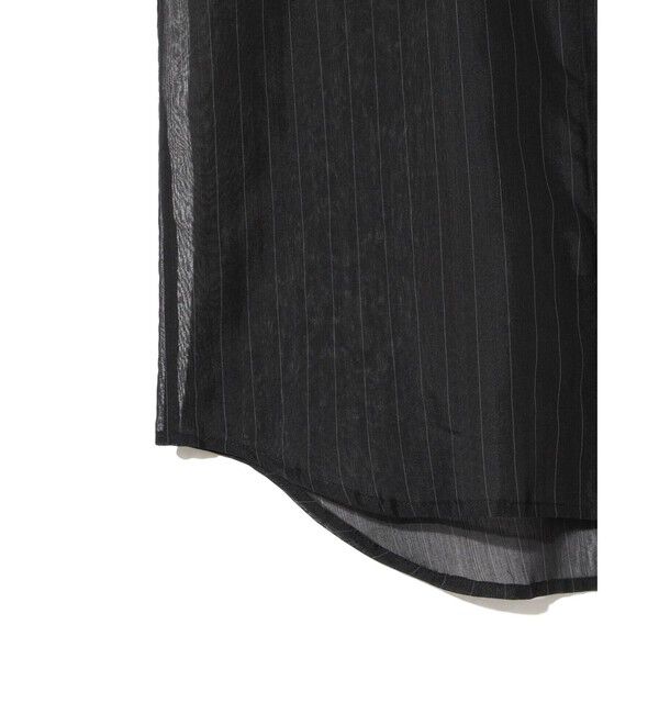 MIDIUMISOLID「MIDIUMISOLID Men&rsquo;s シアーストライプシャツ」|シャツ・ブラウス|