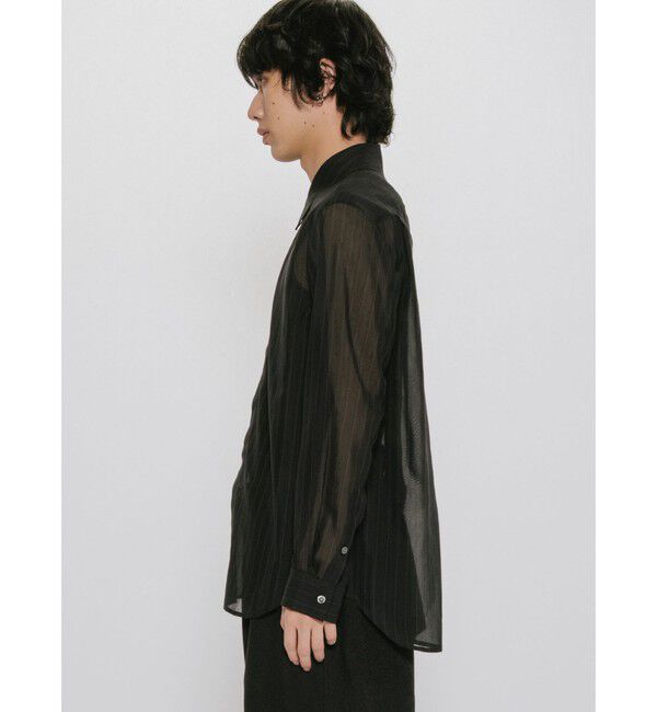 MIDIUMISOLID「MIDIUMISOLID Men&rsquo;s シアーストライプシャツ」|シャツ・ブラウス|