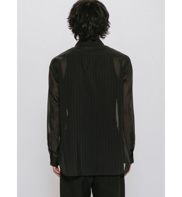 MIDIUMISOLID「MIDIUMISOLID Men&rsquo;s シアーストライプシャツ」|シャツ・ブラウス|