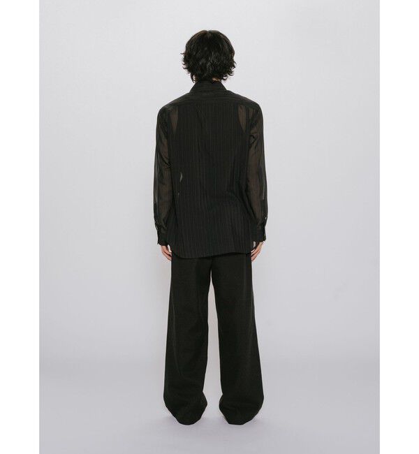 MIDIUMISOLID「MIDIUMISOLID Men&rsquo;s シアーストライプシャツ」|シャツ・ブラウス|