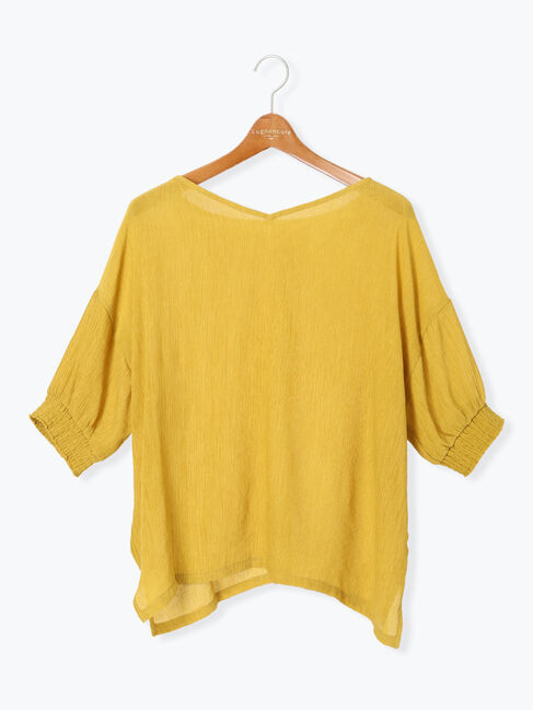 Lugnoncure「楊柳袖シャーリングブラウス」|シャツ・ブラウス|