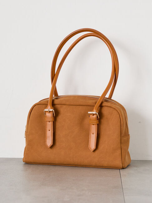 Te chichi TERRASSE「スウェードボストンバッグ《2025autumn catalog item》」|その他|キャメル
