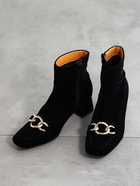 Te chichi「メタルパーツ&times;スエード調ミドルブーツ」|ショートブーツ|