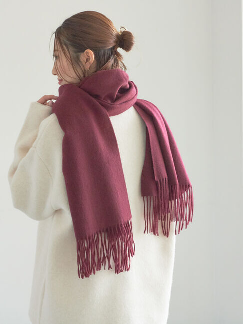 Te chichi「ウールプレーンストール」|その他|ボルドー