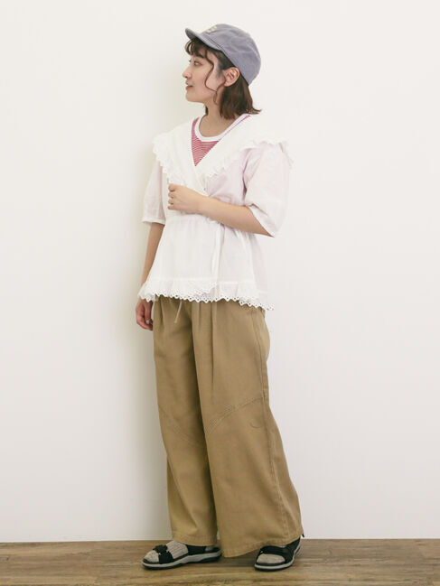 Samansa Mos2「◎ラウンドヘムボーダーカットソー」|Tシャツ・カットソー|