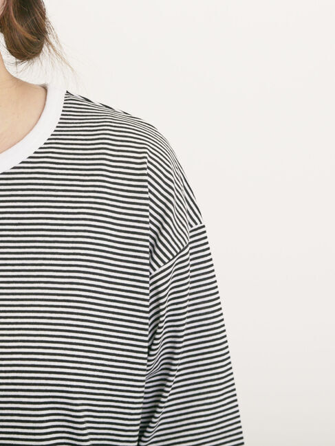 Samansa Mos2「◎ラウンドヘムボーダーカットソー」|Tシャツ・カットソー|