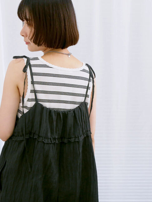 Samansa Mos2 blue「◎アソートリブタンク」|Tシャツ・カットソー|