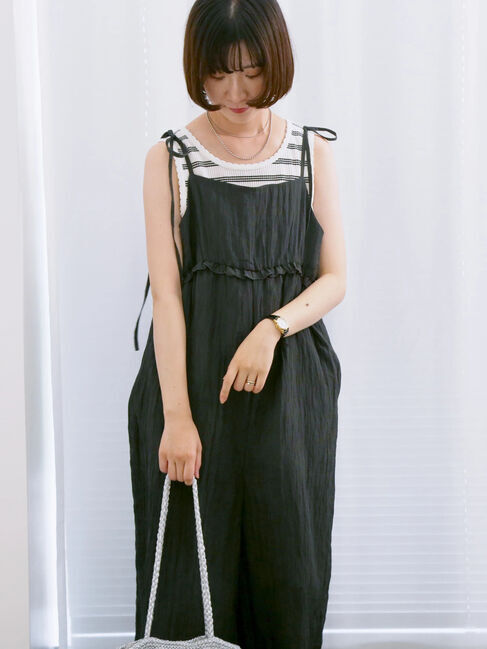 Samansa Mos2 blue「◎アソートリブタンク」|Tシャツ・カットソー|