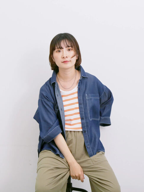 Samansa Mos2 blue「◎アソートリブタンク」|Tシャツ・カットソー|