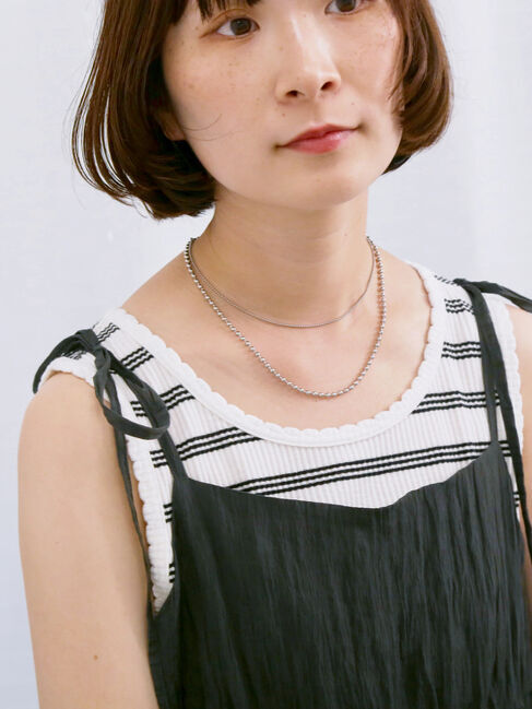 Samansa Mos2 blue「◎アソートリブタンク」|Tシャツ・カットソー|