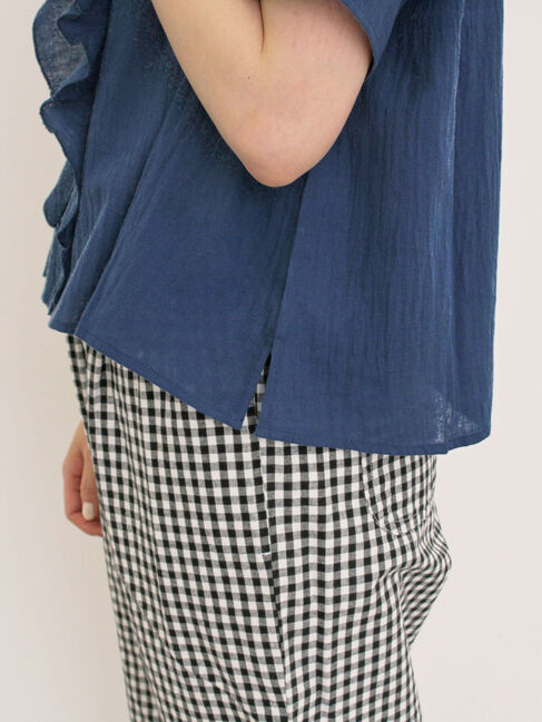 Samansa Mos2「フリルカラーブラウス」|シャツ・ブラウス|