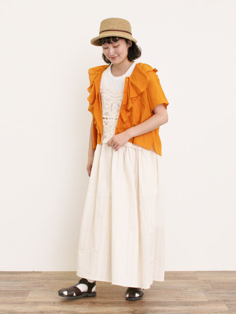 Samansa Mos2「フリルカラーブラウス」|シャツ・ブラウス|