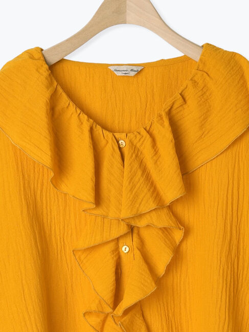 Samansa Mos2「フリルカラーブラウス」|シャツ・ブラウス|