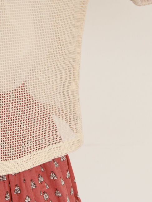 Samansa Mos2「前後2WAYメッシュレースカーディガン」|カーディガン|