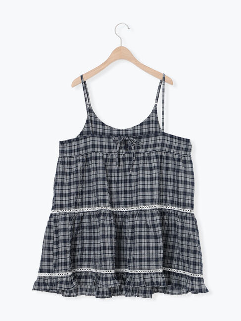 Samansa Mos2「《新色追加》はしごレースティアードキャミチュニック」|シャツ・ブラウス|