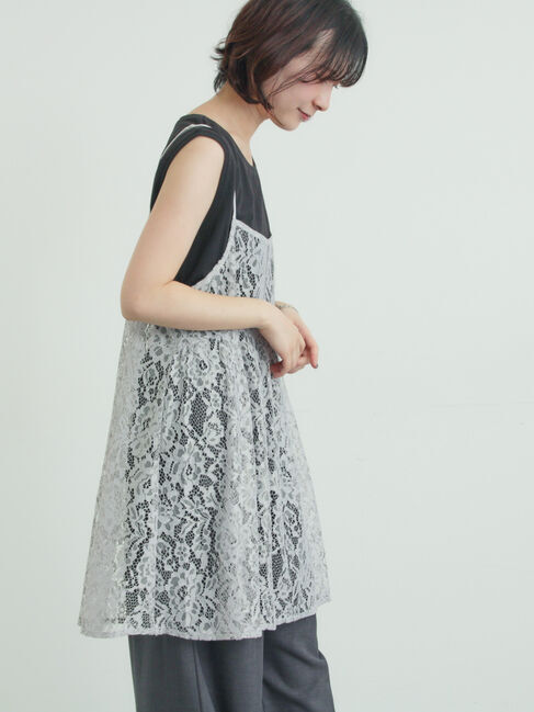 Samansa Mos2「前後2WAYレースキャミソール」|シャツ・ブラウス|