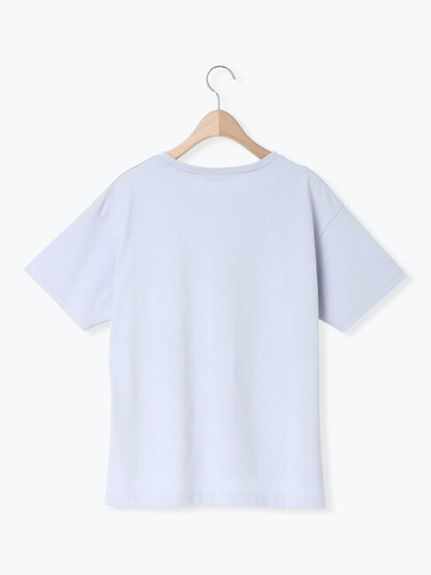 Samansa Mos2「【接触冷感】スクエア箔ロゴTシャツ」|Tシャツ・カットソー|