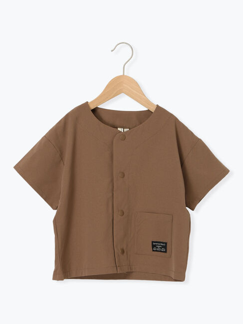 Samansa Mos2 Lagom「【接触冷感】メッシュ半袖シャツ」|シャツ・ブラウス|ブラウン