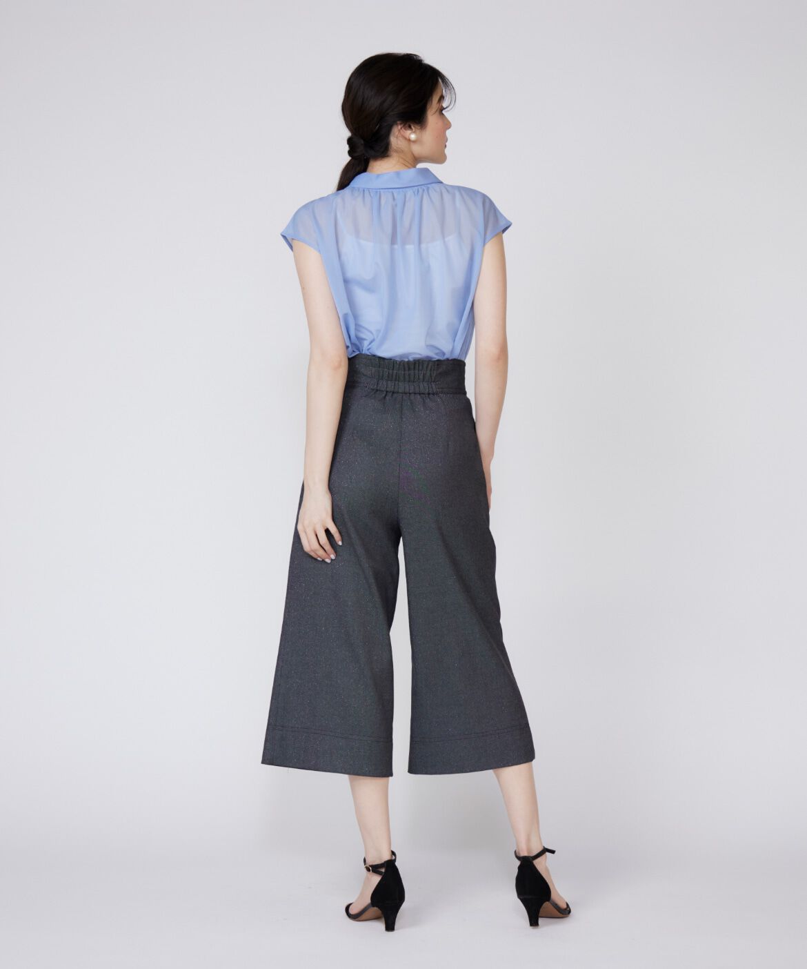 Maglie le cassetto「《大きいサイズ》アシンメトリーシアーカットソー」|Tシャツ・カットソー|