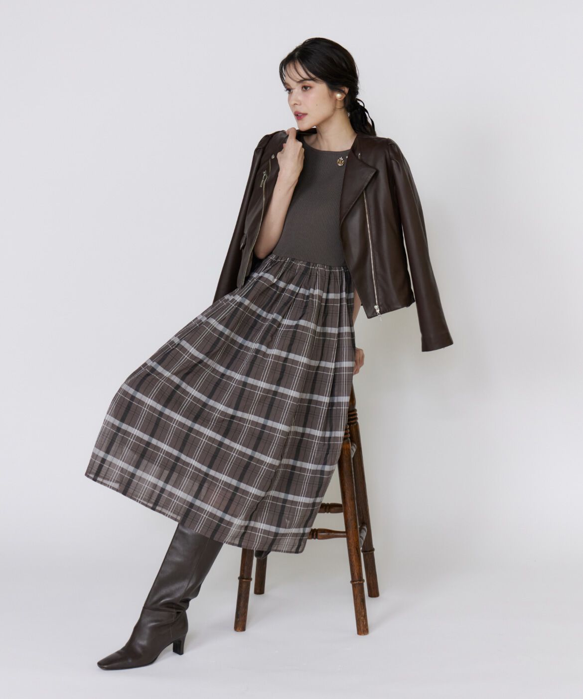 Maglie le cassetto「《M Maglie le cassetto》ｽﾊﾟﾆｯｼｭﾗﾑﾚｻﾞｰﾌﾞﾙｿﾞﾝ《美人百花9 」|ライダースジャケット|