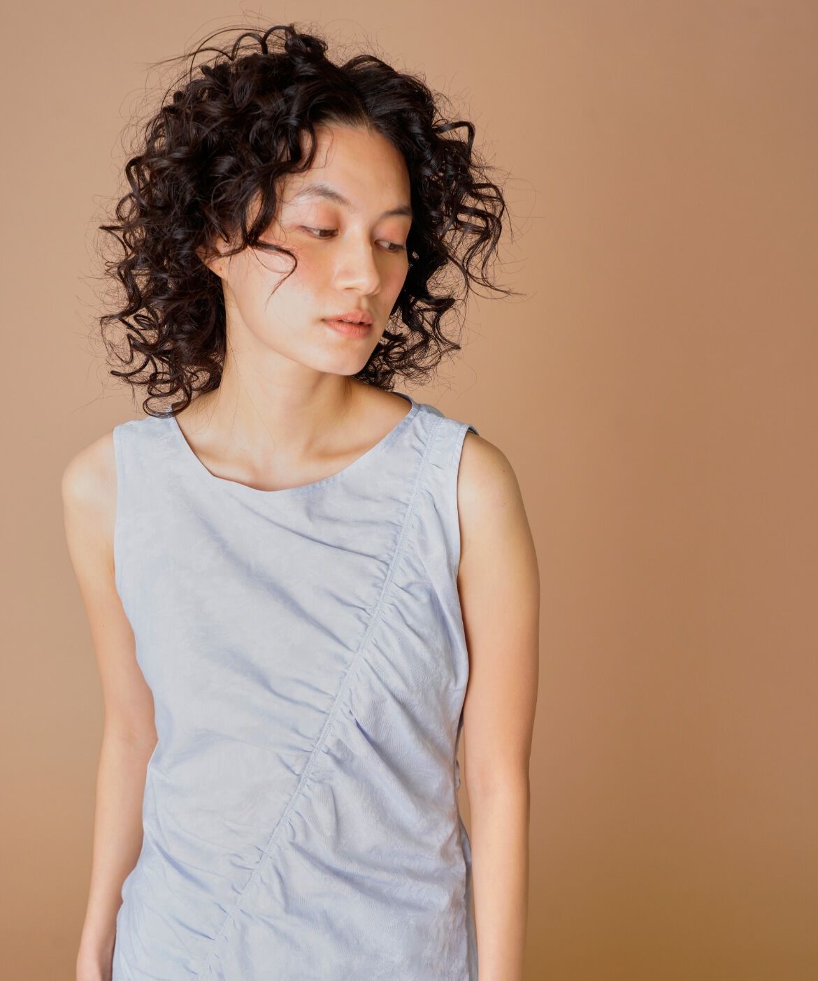 la veille by SUPERIOR CLOSET「斜めギャザーワンピース　」|ワンピース|