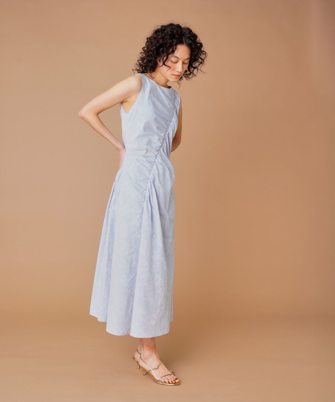 la veille by SUPERIOR CLOSET「斜めギャザーワンピース　」|ワンピース|