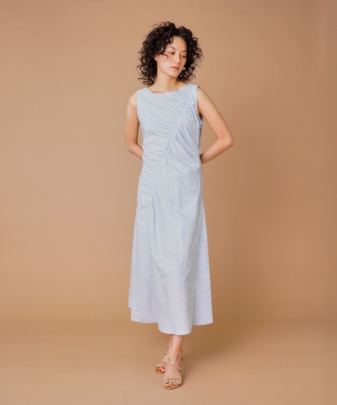 la veille by SUPERIOR CLOSET「斜めギャザーワンピース　」|ワンピース|